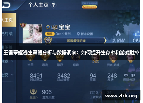王者荣耀逃生策略分析与数据洞察：如何提升生存率和游戏胜率
